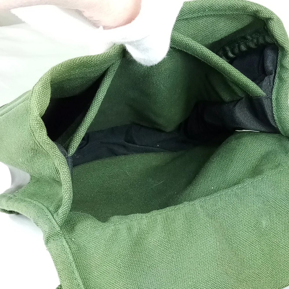 Allen Outdoor Leather Green Canvas Adjustable Utility Pouch Bag Belt